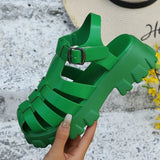 Sandals Woman 2022 Platform Shoes Women's Chunky Sneakers Roman Beach Black Heels Gothic Luxury Brand Shoe yellow