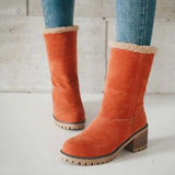 And Winter 35-43 Large Size Low Tube Plus Velvet Warm Thick With Students Leisure Flat Women's