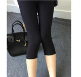 Calf-Length Floral Stripe Print Sexy Pants Black Short Capris Women Summer Leggings High