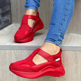 Women Casual Shoes Thick Bottom Women's Flat Platform Thick Woman Shoes Mesh Hollow Casual Single Shoes Large