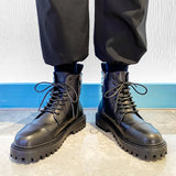 Breakj Top Martin Boots Men's New Fall 2023 British Locomotive Work Boots Men's High Top Leather Boots
