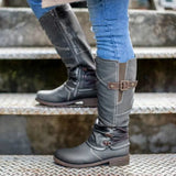 Breakj 2023 New Rough And Martin Boots Large-Size High-Sleet Zipper Women's Boots Knight Boots Women