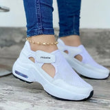 Women Fashion Vulcanized Sneakers Platform Solid Color Flats Ladies Shoes Casual Breathable Wedges Ladies Walking
