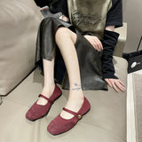 Breakj And Autumn 2025 New Fashion Cloth Splicing Side Light Mouth Comfortable Flat Single Shoes Casual Fashion Women's