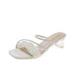 New Summer Transparent Sandals, Women's High Heels, Thick Heels, Crystal High Heels, Fairy Style, Sandals And