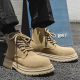Breakj Martens Couples Fall 2024 Short Boots Fashion Ready Large Yellow Boots British Style Work Boots