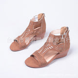 Breakj Spring And Summer New Shoes Large-Size Women's Shoes Coarse Heel Heel Shoes Hollow Fish Mouth Sandals