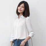 Chiffon Shirts Womens Tops And Blouse 2021 New Casual Multi Color Womenswear Plus Size Long Sleeve Blouses Clothing