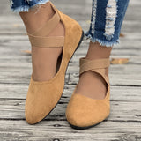 Breakj Summer New Shallow Mouth Tight Strap Round Head Women's Shoes Flat Floor Dance Mother Single Shoe