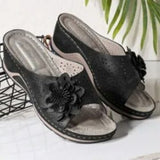 Breakj Size Slippers Female 2023 New Spring And Autumn Hollow Slope With Casual Cool Drag Wish Flower Beach
