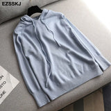 Autumn spring hooded sweater Pullovers Women female 2020 loose sweater knit Jumpers