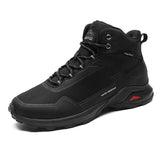 New Men Winter Snow Boots Waterproof Leather Sneakers Warm Plush High Quality Outdoor Hiking Boots Work Shoes Big Size