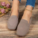 Breakj 2024 New Plus Size Square Head Flat Fly Woven Single Shoes Women's Foot Pedal Casual