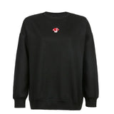 Brown Casual Crewneck Sweatshirt Women Autumn Fashion Printed Pullover Long Sleeve Sweat Shirt Korean
