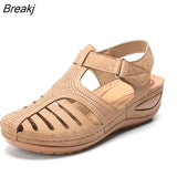 Women Sandals Summer Ladies Comfortable Round Toe Ankle Hollow Sandals Female Soft Sole Shoes Drop shipping Plus Size