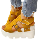 Women Peep Toe Sandals Ladies High Heel Slippers Women Summer Beach Shoes Casual Platform Shoes Women Open Toe