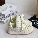 Breakj Niche Casual Sneakers Women In The Autumn Of 2025 New Round Head Student Bread Shoes Low Help Thick-Solle Shoes