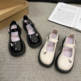 Style High-Heeled Thick-Soled Mary Jane Shoes New Round-Headed French Shoes In The Summer Of