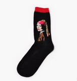 Cotton Socks Funny Oil Painting Fashion Happy Socks Night Winter Male Female Colorful Print Van Gogh Art Sock one