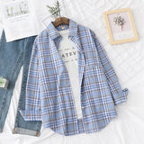 Design Women Blouses Shirts 2021 New Womens Tops And Blouses Long Sleeve Casual Plaid Shirt Young Style Lady Blouse