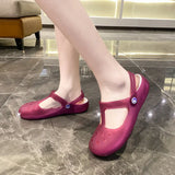 Women Mules Clogs 2022 Beach Breathable Mary Janes Slippers Woman's Sandals Jelly Shoes Cute Sweet Garden Shoes