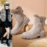 Shoes Women 2023 New Winter Fur One Snow Boots Ankle Boots Big Cotton Shoes