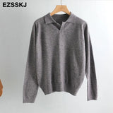 spring autumn thin oversize sweater pullovers Women basic loose square neck cashmere sweater female knit