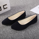 Spring Autumn Women Shoes Flock Flats Comfortable Flat Shoes Women Flats Loafers Shallow Slip on Shoes Red Black Plus