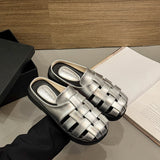 Breakj Soft French Gentle Breathable Sandals Women In Summer Wearing Thick Bottom Beach Bag Head