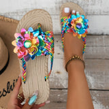 Breakj Summer New Large-Size Ladies Sandals Beach Shoes Woven Shoes Simple Fashion Jackets Cool