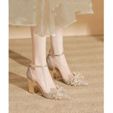 Breakj Shoes Women 2025 New Bridal Show Hedley Wedding Dress Two French Coarse Heel Not Tired Of Beautiful High Heels