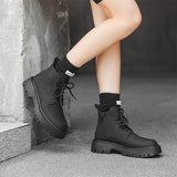Breakj Wind Ins Black Martin Boots Male Trend Autumn And Winter Tooling Locomotive Boots Korean Version High Gang