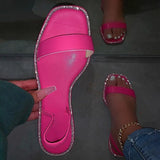 Shoes Bling Colorful Sandals Women 2021 Summer Glitter Femmes Sandales Outdoor Beach Slides Ladies Slippers Flat