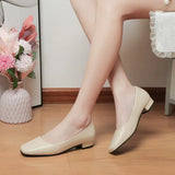 Breakj Single Shoes Women's Low-Heeled Comfortable Elegant Commuting Single Shoes Small Square Root High Heel Korean Version Of Simple Women's Shoes Size