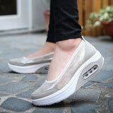 Women Sneakers Flats Loafers Sweet Shallow Comfort Moccasins Slip-on PU Platform Ballet Ladies Vulcanized Shoes