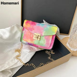 Marbling Crossbody Bags For Women 2021 PU Leather Shoulder Bag Waterproof Handbags For Women Korean Style Female
