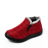 Winter boots women waterproof snow shoes Warm Fur Ankle Boots Female Slip On Flat Casual Shoes Couple shoes plus