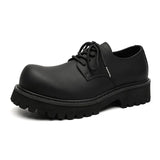 Breakj 2024 Web Celebrity Advanced Feeling Thick Bottom Korean Version Black Dress Business Casual Fashion Derby Shoes