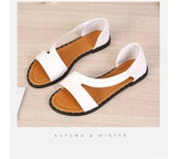 Breakj Women's Shoes 2025 Summer New Solid Fish Mouth Rivets Exposed Outside Wearing Flat Bottoms Large Fashion Sandals
