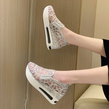 Breakj Breathable Casual Female Sandals Summer New Inner Heighten Student Shoes Korean Version Of A Foot Pedal Lazy Platform Women's