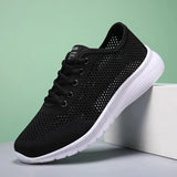 Women Sneakers 2021 Breathable Mesh Light Lace Up Flat Casual Sport Running Shoes Woman Purple Pink White Tennis