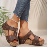 Breakj Summer New Women's Thick Bottom Slope And Slippers Large Size Fish Mouth Slope And Thick Bottom