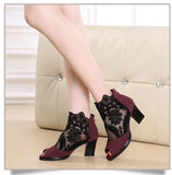 mesh Peep Toe sandals sexy heels single shoes women shoes in Europe and America 2020 spring and summer gauze