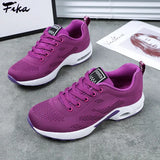 Shoes Women 2021 Breathable Casual Shoes Outdoor Light Weight Sports Shoes Walking Platform Ladies Sneakers Black