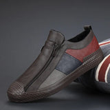 Leather Shoes New Men's Vulcanized Shoes Spring Designer Sneakers Breathable Men Loafers Shoes Soft Sole Comfort Casual