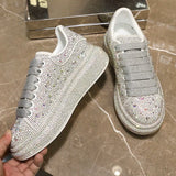 Women's Sneakers With Sparkles shoes Woman Shoes Luxury Platform Woman-shoes Womens Trainers Rhinestone Fashion Heels