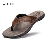 Men's Flip Flops Fashion Slippers Beach Casual Sandals Summer Shoes for Men Outside Slippers Big size 40~46 zapatos