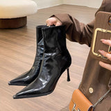 Breakj High Boots Children With 2025 Autumn And Winter New Temperament Patent Skin Bare Boots Skinny