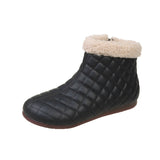 Winter New Fashionable Side Zipper Short-Barrel Snow Boots Flat-Soled Leisure Soft-Soled High-Top Bean