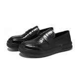Breakj Dou Shoes Male Spring And Autumn British One Foot Pedal Casual Leather Shoes 2023 New Fashion Loafers Male